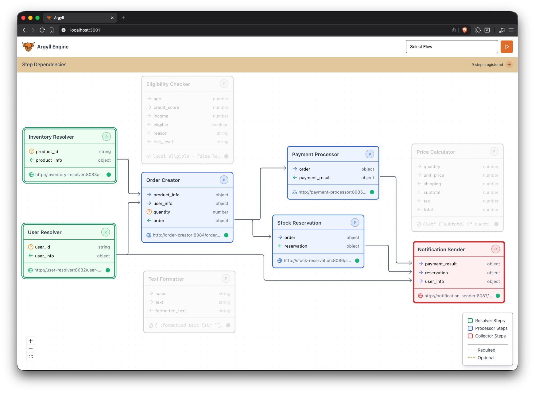 Argyll UI screenshot